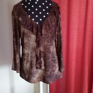 Brown blouse size petite large
